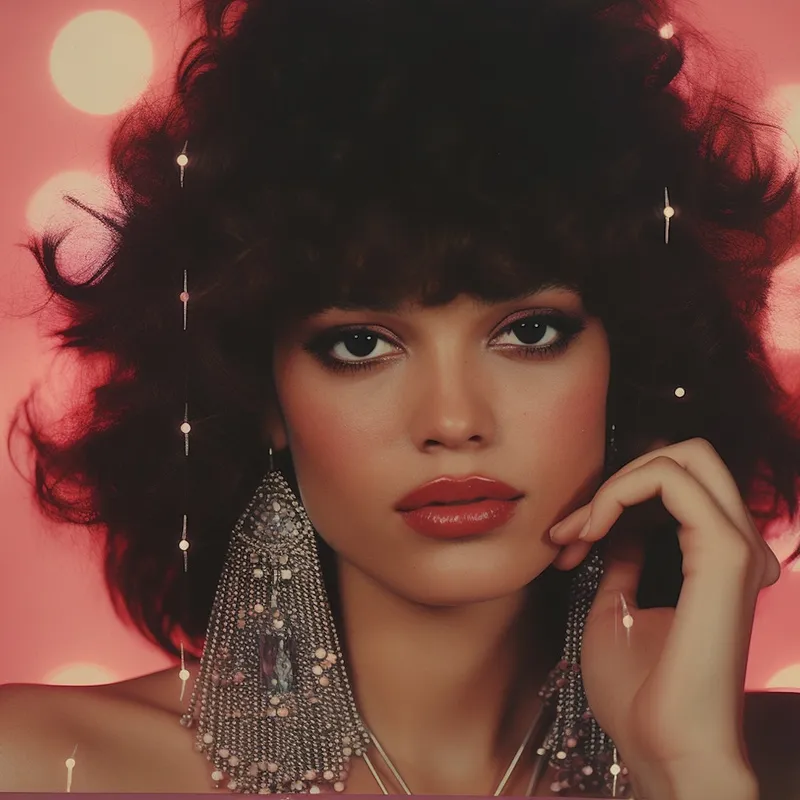 Editorial glam portrait with crystal details